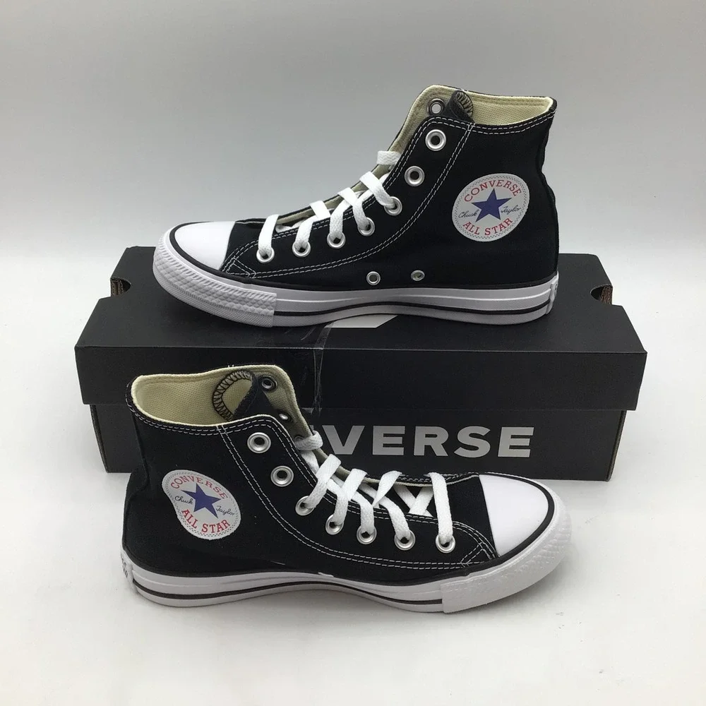 Converse Chuck Taylor All Star Hi Black White Mens Size 5 M9160 Sneakers NEW - Picture 2 of 6
